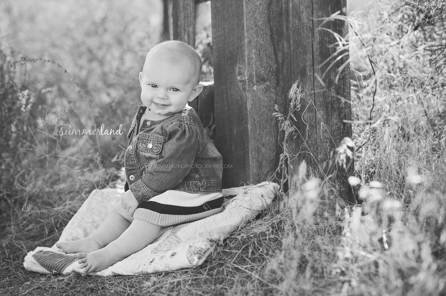 fine art black and white portraits 6 month baby B & W print Moses Lake family photography